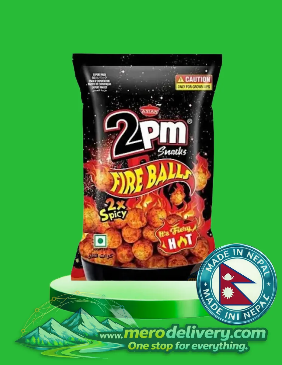 2pm Fireballs – Spicy Nepali Snack Puffs single pk