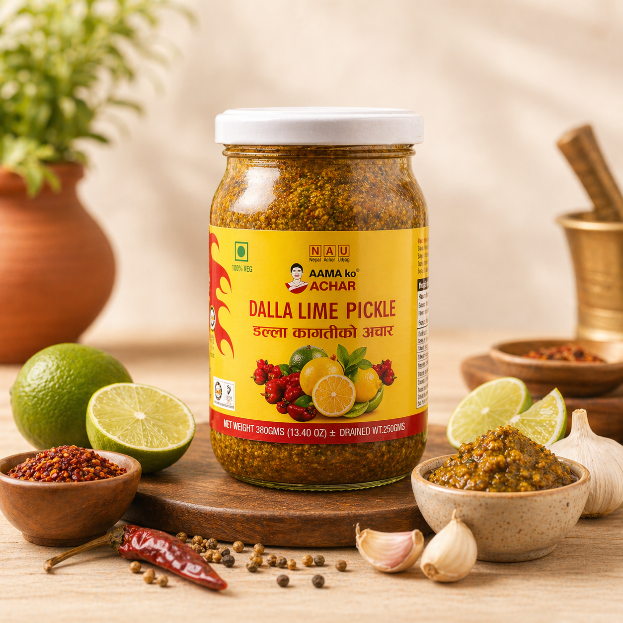 Aama ko aachar - Dalle Lime pickle